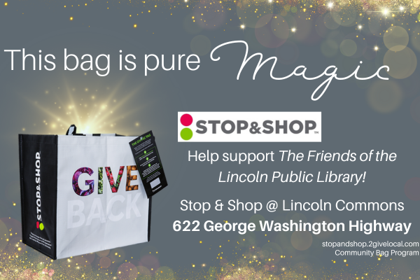 stop & shop community bag, May 2024 Friends of the Library support