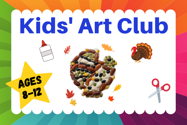 kids art club; air dry clay mosaic with seeds and beans