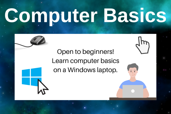 computer basics; Open to beginners! Learn computer basics on a Windows laptop.